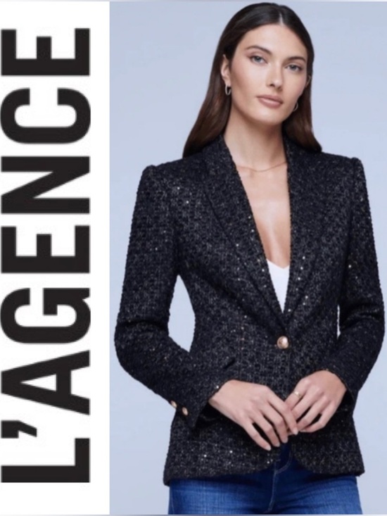L'AGENCE Jackets & Blazers - Lagence 🖤 Chamberlain Sequin Tweed Blazer